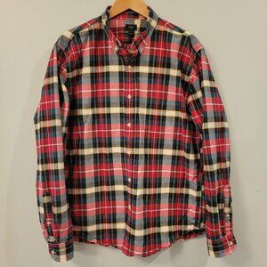 Mens J. Crew Plaid Button Down Shirt XL